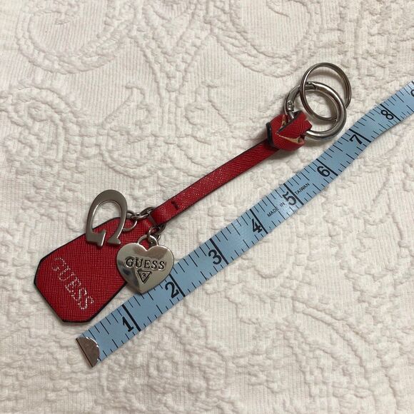 Keychain GUESS Red and Silver Tone Keychain with Guess Logo - Picture 5 of 5